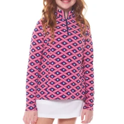 Kids Under Armour Kids Golf Apparel^IBKU ong eeve Zip ock Neck hirt Poo hort eeve Gof Appare