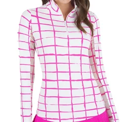 IBKUL Ladies Golf Apparel^Print ong eeve ock Neck Top hirt Poo ong eeve Gof Appare