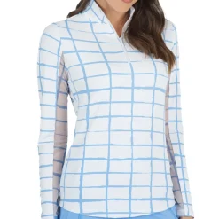IBKUL Ladies Golf Apparel^Print ong eeve ock Neck Top hirt Poo ong eeve Gof Appare