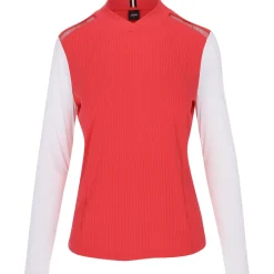 JDX Ladies Golf Apparel^Hannah tripe hirt Poo ong eeve Gof Appare