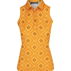 J. Lindeberg Ladies Golf Apparel^Dena Print eevee hirt Poo hort eeve Gof Appare