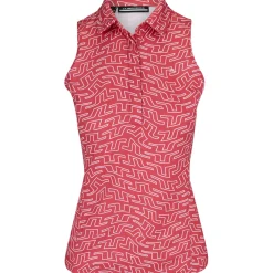 J. Lindeberg Ladies Golf Apparel^Dena Print eevee hirt Poo hort eeve Gof Appare