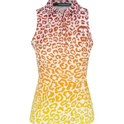 J. Lindeberg Ladies Golf Apparel^Dena Print eevee hirt Poo hort eeve Gof Appare