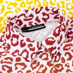 J. Lindeberg Ladies Golf Apparel^Dena Print eevee hirt Poo hort eeve Gof Appare