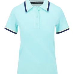 J. Lindeberg Ladies Golf Apparel^Feine Knitted hirt Poo hort eeve Gof Appare