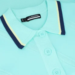 J. Lindeberg Ladies Golf Apparel^Feine Knitted hirt Poo hort eeve Gof Appare