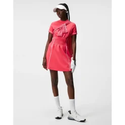 J. Lindeberg Ladies Golf Apparel^Kryta Dre Poo hort eeve Gof Appare