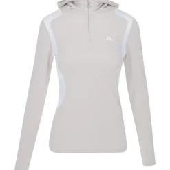J. Lindeberg Ladies Golf Apparel^ae Quarter Zip Hood Outerwear Puover Gof Appare