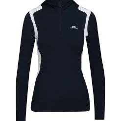 J. Lindeberg Ladies Golf Apparel^ae Quarter Zip Hood Outerwear Puover Gof Appare