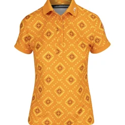 J. Lindeberg Ladies Golf Apparel^Tour Tech Print hirt Poo hort eeve Gof Appare