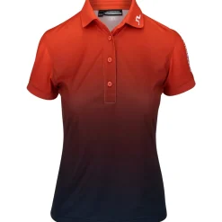 J. Lindeberg Ladies Golf Apparel^Tour Tech Print hirt Poo hort eeve Gof Appare