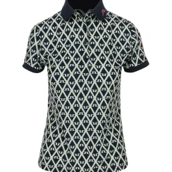 J. Lindeberg Ladies Golf Apparel^Tour Tech Print hirt Poo hort eeve Gof Appare