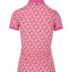 J. Lindeberg Ladies Golf Apparel^Tour Tech Print hirt Poo hort eeve Gof Appare