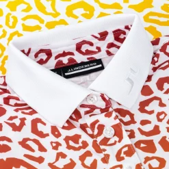 J. Lindeberg Ladies Golf Apparel^Tour Tech Print hirt Poo hort eeve Gof Appare