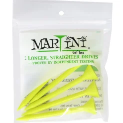 Martini Tees^3 1/4 Yellow Golf Tees