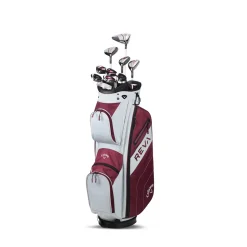 Callaway Ladies Golf Clubs^New and Used REVA Eggplant 11 Piece w/ Cart Bag Club Set Golf Clubs