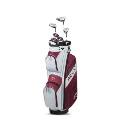 Callaway Ladies Golf Clubs^New and Used REVA Eggplant 8 Piece w/ Cart Bag Club Set Golf Clubs