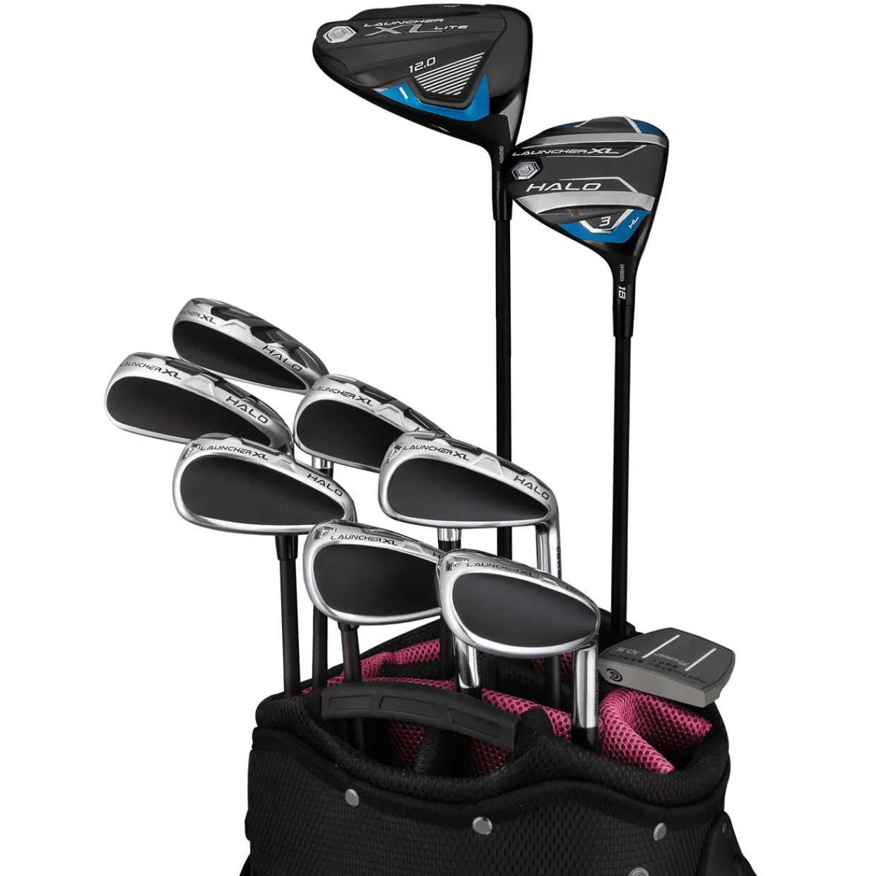 Cleveland Ladies Golf Clubs^New and Used Launcher HALO Black/Pink Club Set Golf Clubs