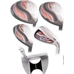 Tour Edge Ladies Golf Clubs^New and Used Moda Silk Black/Rose Gold Club Set Golf Clubs