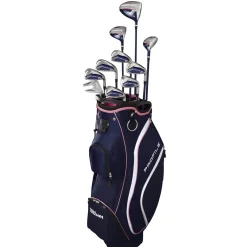 Wilson Ladies Golf Clubs^New and Used Profile Navy/Pink Petite with Cart Bag Club Set Golf Clubs