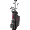 Wilson Club Sets|Left Handed Golf Clubs^New and Used Profile Red with Stand Bag Club Set Golf Clubs