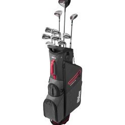 Wilson Club Sets|Left Handed Golf Clubs^New and Used Profile Red with Stand Bag Club Set Golf Clubs