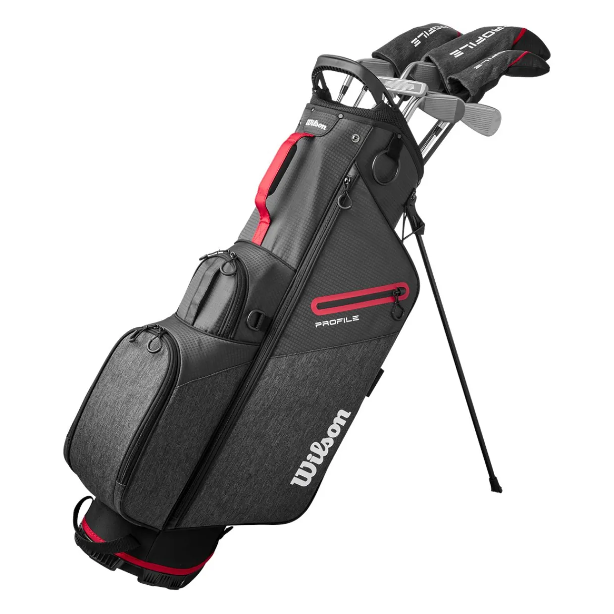Wilson Club Sets|Left Handed Golf Clubs^New and Used Profile Red with Stand Bag Club Set Golf Clubs