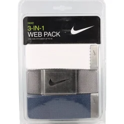 Nike Mens Golf Apparel|Belts^3-Pack Web Accessories Belts Golf Apparel