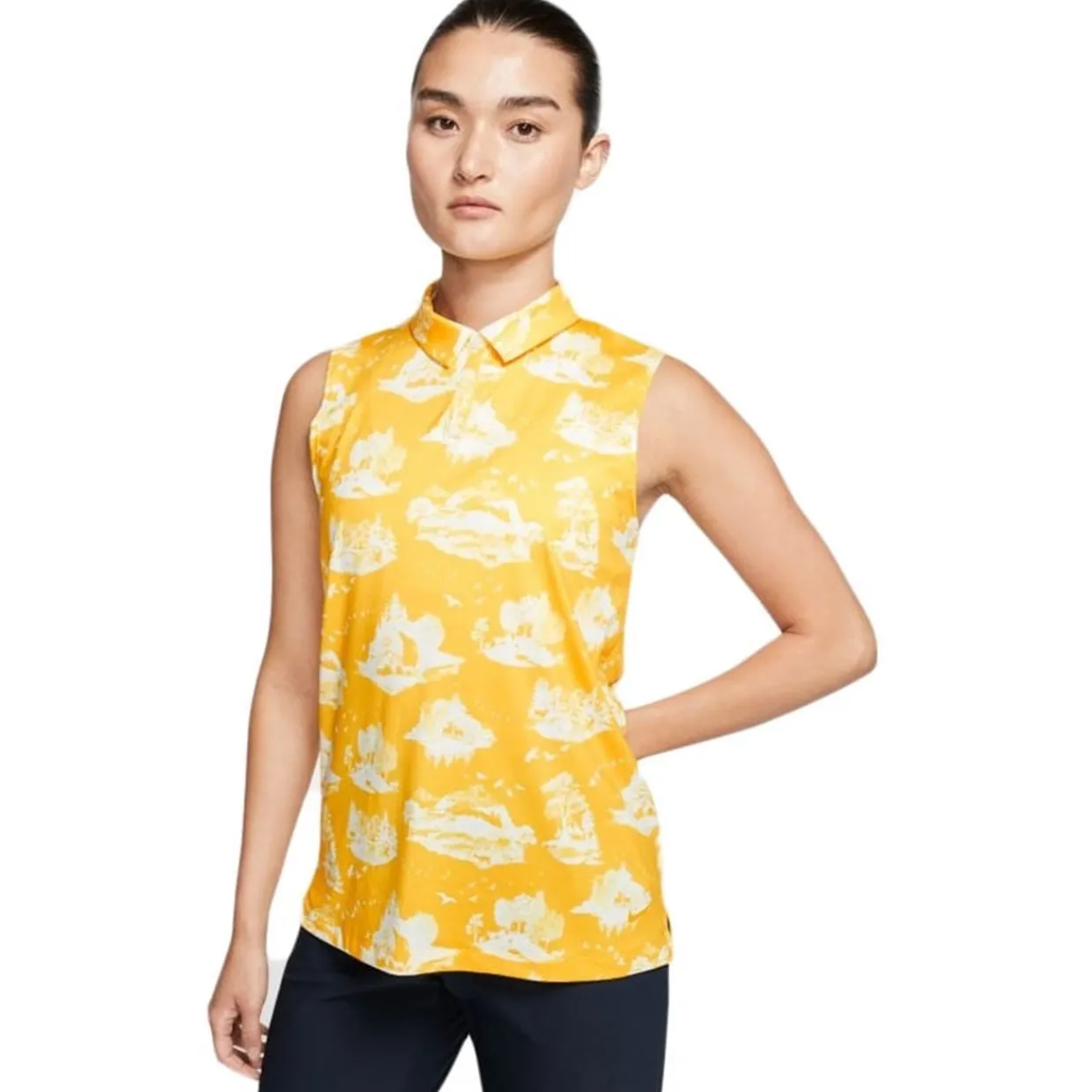 Nike Ladies Golf Apparel^Dri-Fit Printed hirt Poo hort eeve Gof Appare
