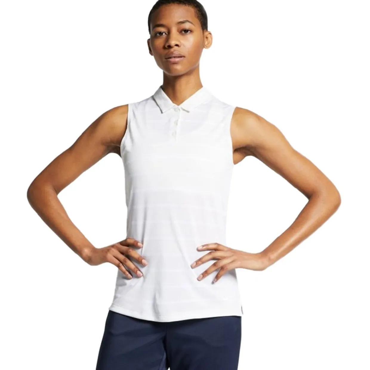 Nike Ladies Golf Apparel^Dri-Fit triped hirt Poo hort eeve Gof Appare