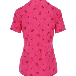 Nike Ladies Golf Apparel^Dri-Fit Victory pring Aover Jaquard Print hirt Poo hort eeve Gof Appare
