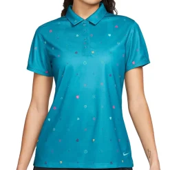 Nike Ladies Golf Apparel^Dri-Fit Victory pring Print hirt Poo hort eeve Gof Appare