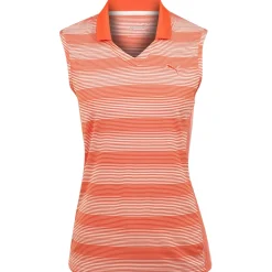 Puma Ladies Golf Apparel^Denie tripe eevee hirt Poo hort eeve Gof Appare