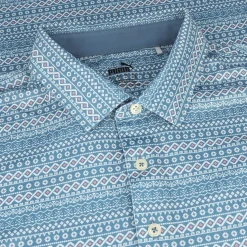 Puma Golf Shirts^Fair Ie icro Print hirt Poo hort eeve Gof Appare