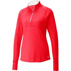 Puma Ladies Golf Apparel^Gaer 1/4 Zip Outerwear Puover Gof Appare