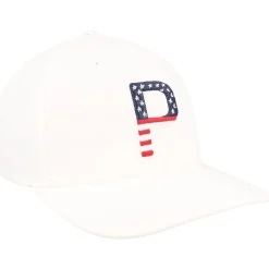 Puma Golf Hats^Pars & Stripes 6 Panel Golf Headwear Cap Golf Apparel