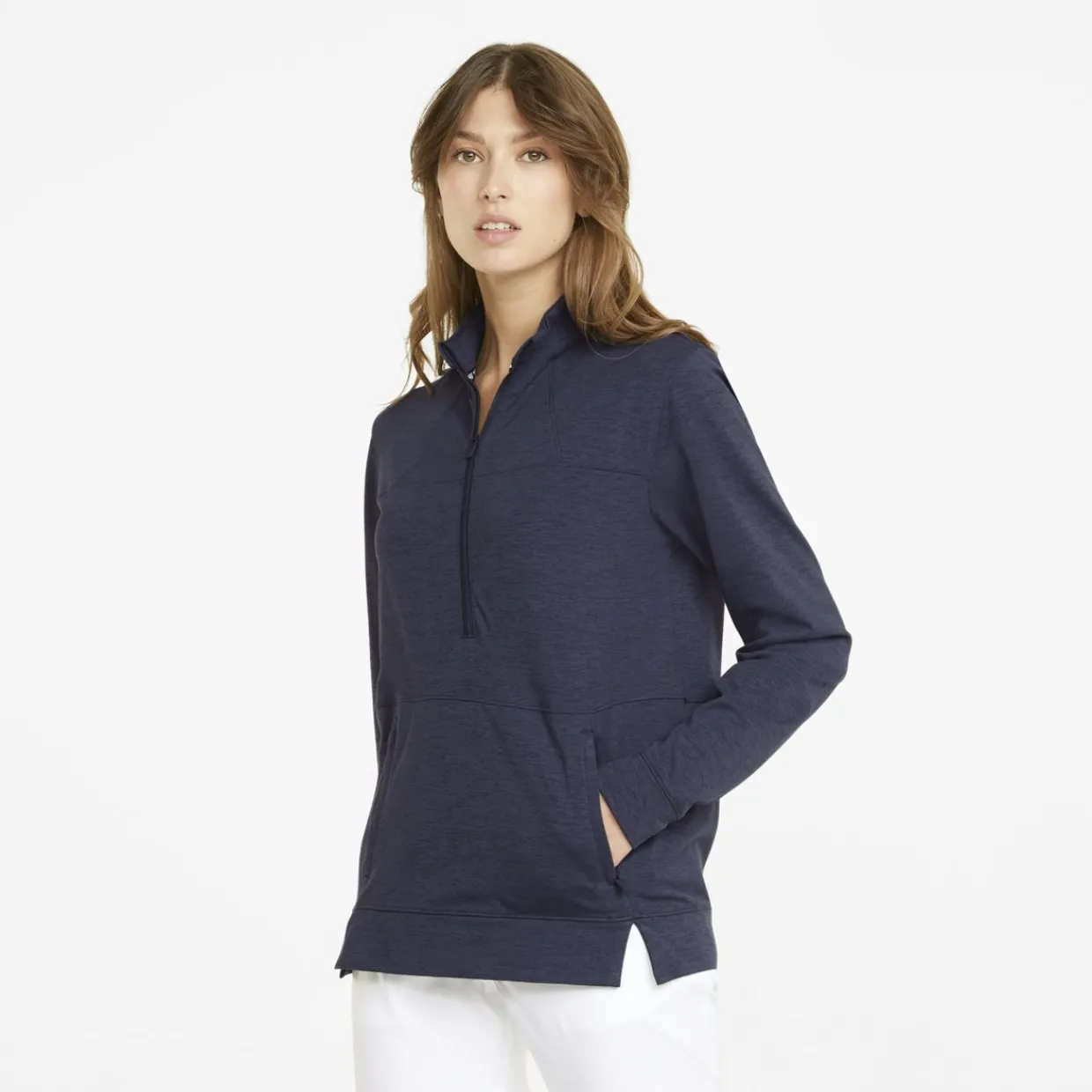 Puma Ladies Golf Apparel^W Coudpun Rockaway 1/4 Zip Outerwear Puover Gof Appare