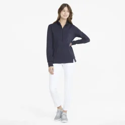 Puma Ladies Golf Apparel^W Coudpun Rockaway 1/4 Zip Outerwear Puover Gof Appare
