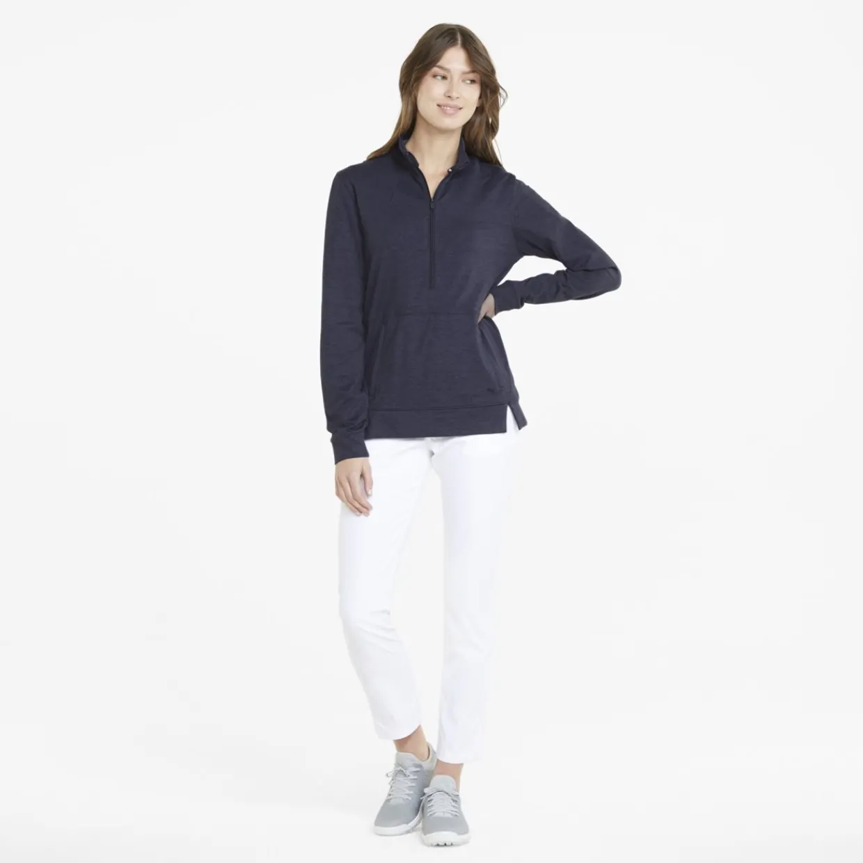 Puma Ladies Golf Apparel^W Coudpun Rockaway 1/4 Zip Outerwear Puover Gof Appare