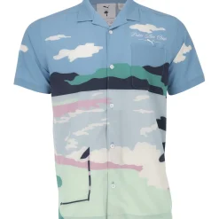 Puma Golf Shirts^X PTC Open Coar Print hirt Poo hort eeve Gof Appare