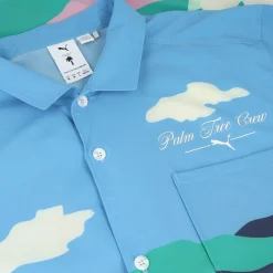 Puma Golf Shirts^X PTC Open Coar Print hirt Poo hort eeve Gof Appare