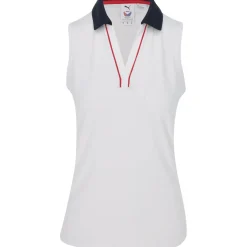 Puma Ladies Golf Apparel^X Voition Piped eevee hirt Poo hort eeve Gof Appare
