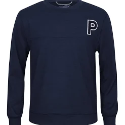 Kids Puma Kids Golf Apparel^Youth COUDPUN Patch Crewneck Outerwear Puover Gof Appare