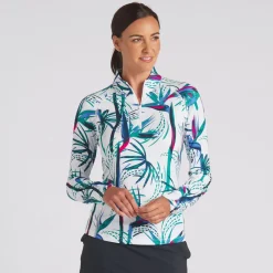 Puma Ladies Golf Apparel^You V Paradie 1/4 Zip Outerwear Puover Gof Appare