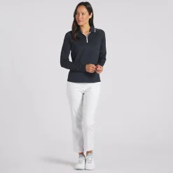 Puma Ladies Golf Apparel^You V hirt Poo ong eeve Gof Appare