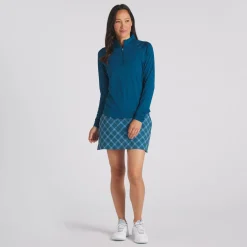 Puma Ladies Golf Apparel^YOU-V oid 1/4 Zip Outerwear Puover Gof Appare
