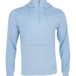Greg Norman Mens Golf Apparel|Outerwear^hark Coection ab 1/4 Zip Hoodie Outerwear Puover Gof Appare