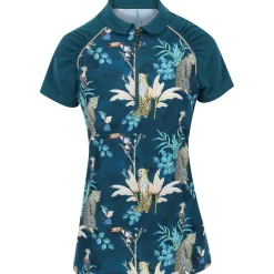 SwingDish Ladies Golf Apparel^Grace Print hirt Poo hort eeve Gof Appare