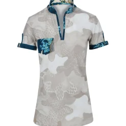 SwingDish Ladies Golf Apparel^Naoi Print hirt Poo hort eeve Gof Appare