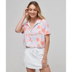 TravisMathew Ladies Golf Apparel^Deco Ditrict hirt Poo hort eeve Gof Appare